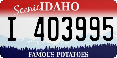 ID license plate I403995
