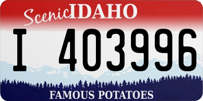 ID license plate I403996