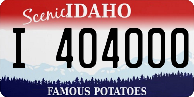 ID license plate I404000
