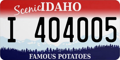 ID license plate I404005