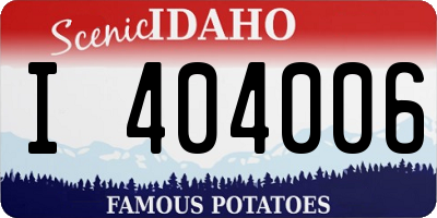 ID license plate I404006