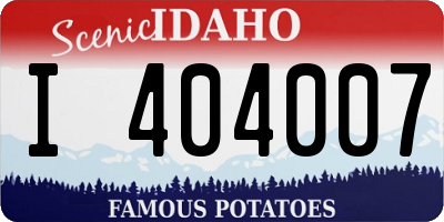 ID license plate I404007