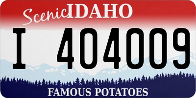 ID license plate I404009