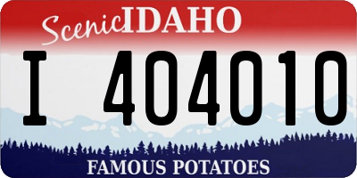 ID license plate I404010