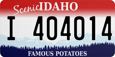 ID license plate I404014