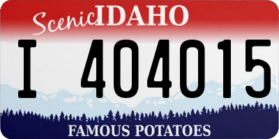 ID license plate I404015