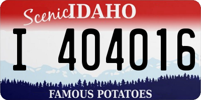 ID license plate I404016