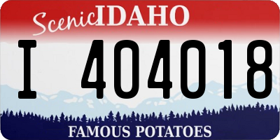 ID license plate I404018