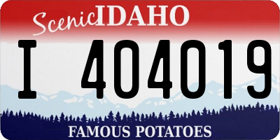 ID license plate I404019