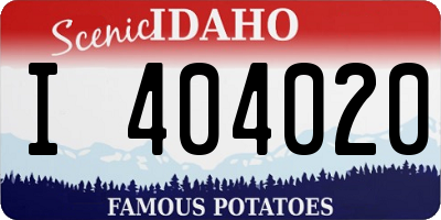 ID license plate I404020