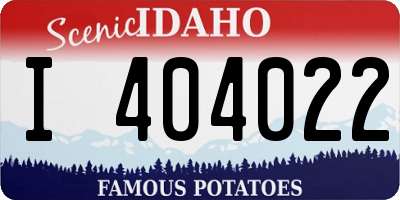 ID license plate I404022