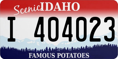 ID license plate I404023