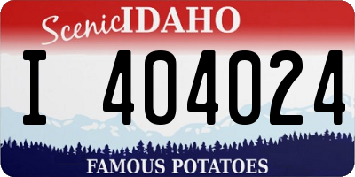 ID license plate I404024