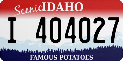ID license plate I404027