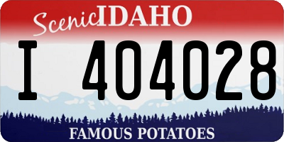 ID license plate I404028