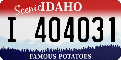 ID license plate I404031