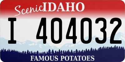 ID license plate I404032
