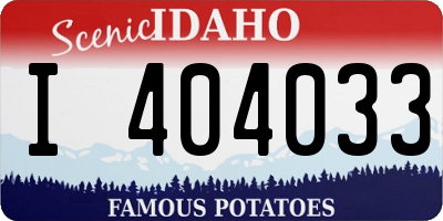 ID license plate I404033