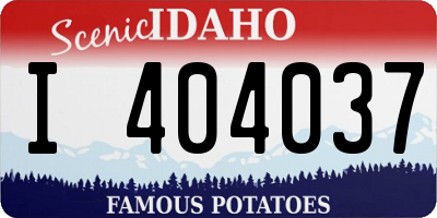 ID license plate I404037