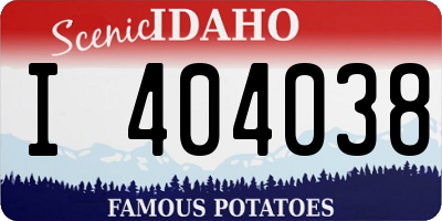 ID license plate I404038