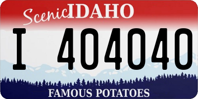 ID license plate I404040