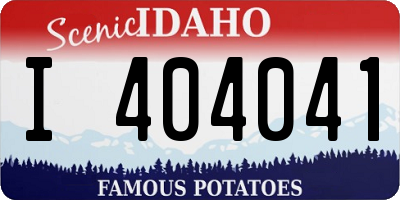 ID license plate I404041