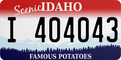 ID license plate I404043