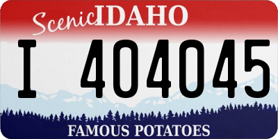 ID license plate I404045