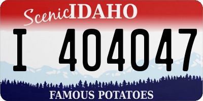 ID license plate I404047