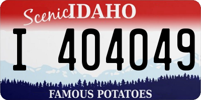 ID license plate I404049