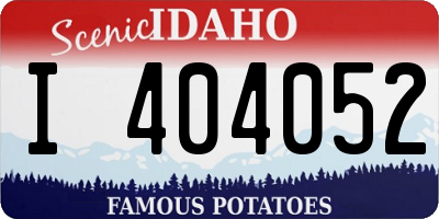 ID license plate I404052