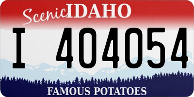 ID license plate I404054