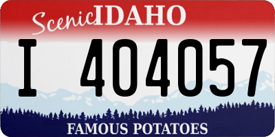 ID license plate I404057