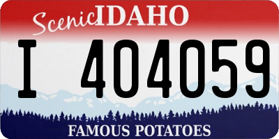 ID license plate I404059