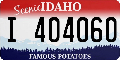 ID license plate I404060