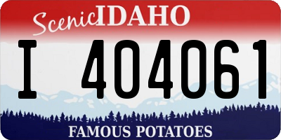 ID license plate I404061