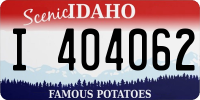 ID license plate I404062