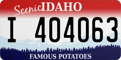 ID license plate I404063