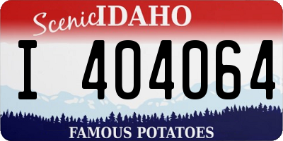 ID license plate I404064