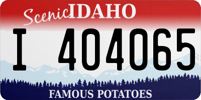 ID license plate I404065