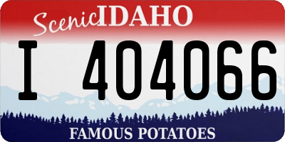 ID license plate I404066