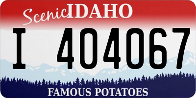 ID license plate I404067