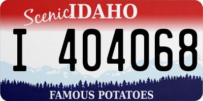 ID license plate I404068