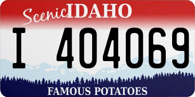ID license plate I404069