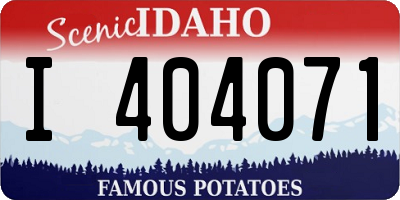 ID license plate I404071