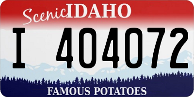 ID license plate I404072