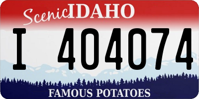 ID license plate I404074