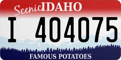 ID license plate I404075