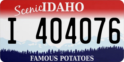 ID license plate I404076