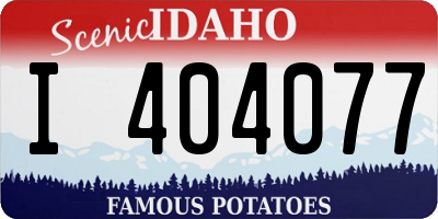 ID license plate I404077